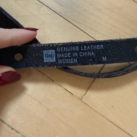 Gap Black Studded Leather Belt Size M - Picture 7 of 10